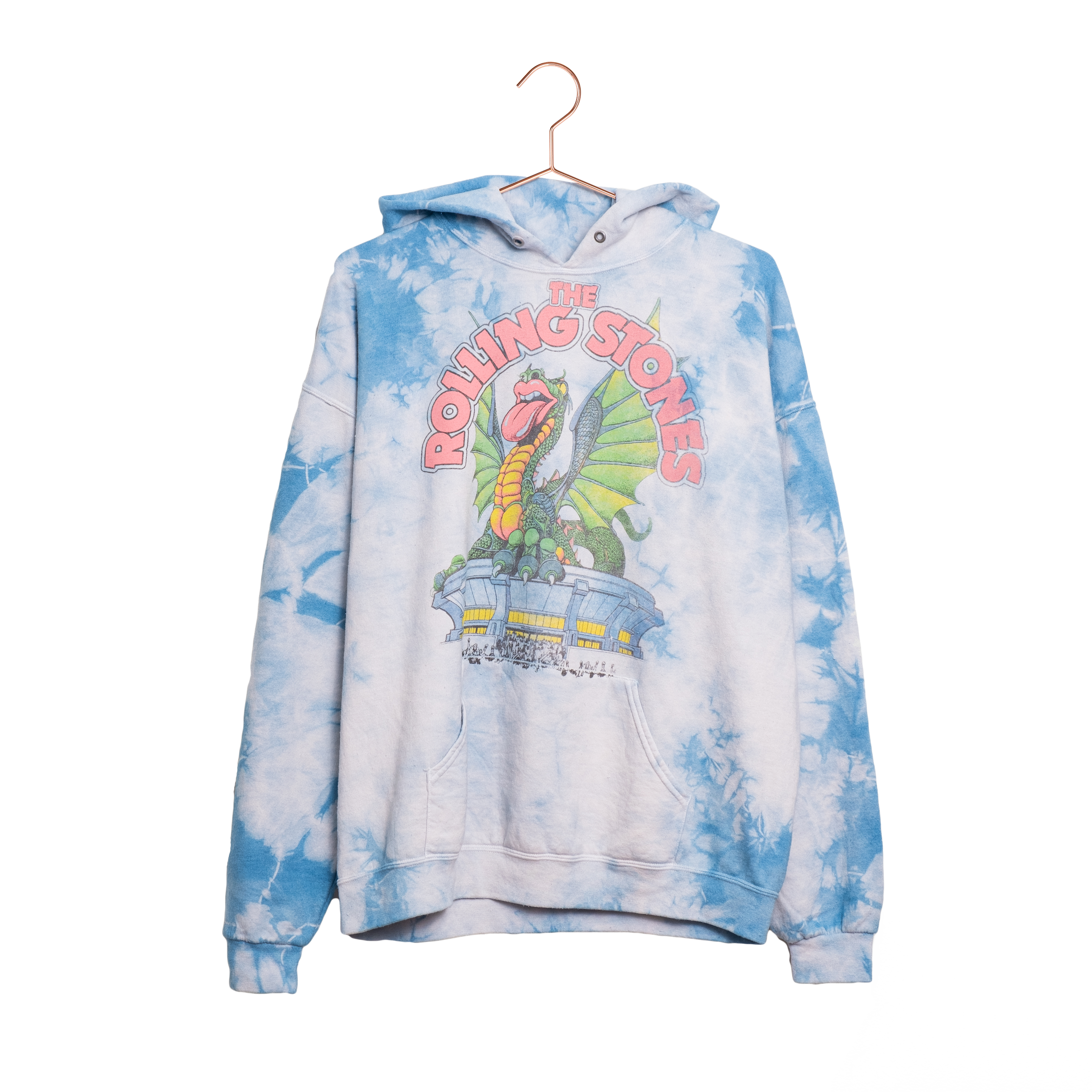 Tie dye rolling stones top hoodie